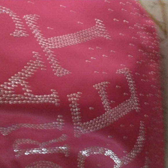 🌠HP🌠 NWT VS Pink Satin & Rhinestone Travel Tote W/Patent Leather Handles - Picture 4 of 7